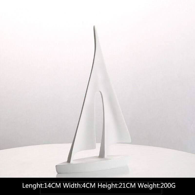 Loriana | Sculpture Voilier En Résine Au Design Moderne | Valuna