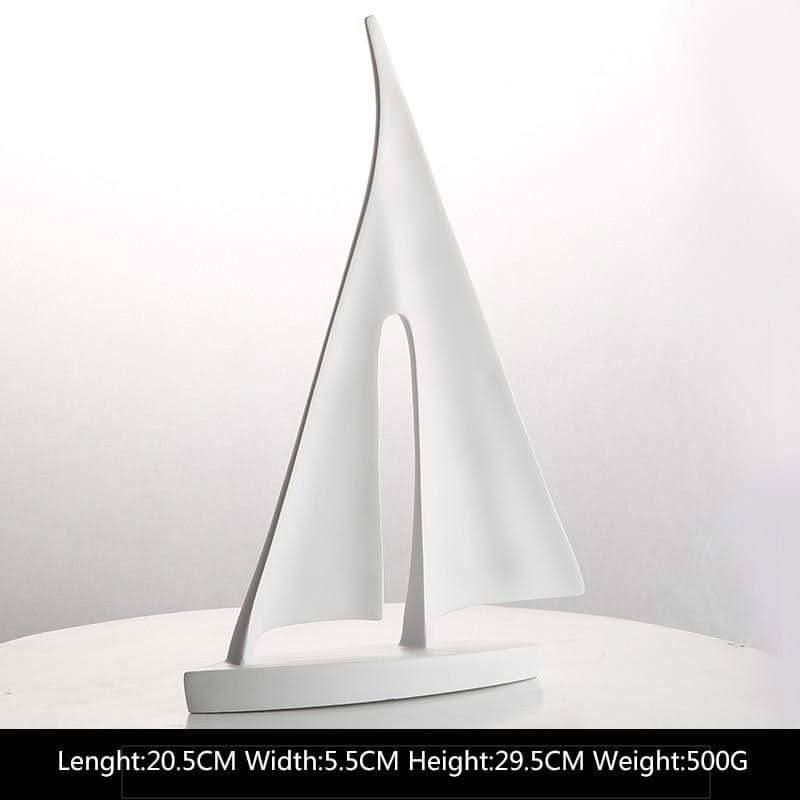 Loriana | Sculpture Voilier En Résine Au Design Moderne | Valuna