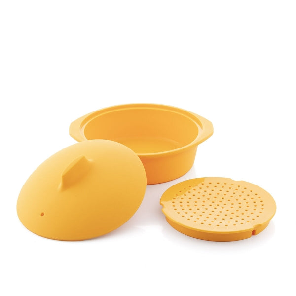 Cuiseur à Vapeur Silicone Multifonction + Livre de Recettes | Cuisson Saine & Rapide | Valuna