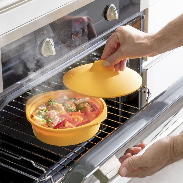 Cuiseur à Vapeur Silicone Multifonction + Livre de Recettes | Cuisson Saine & Rapide | Valuna