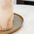 Plateau de Service Laiton Antique Eleo M 34 cm | Élégant Organisateur pour Maison & Repas | Valuna