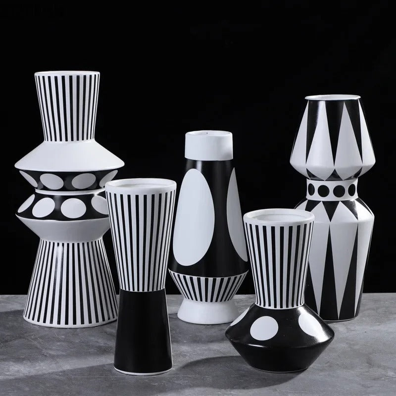 Vase Géométrique Moderne | Décoration Élégante Pour La Maison Et Le Bureau | Valuna