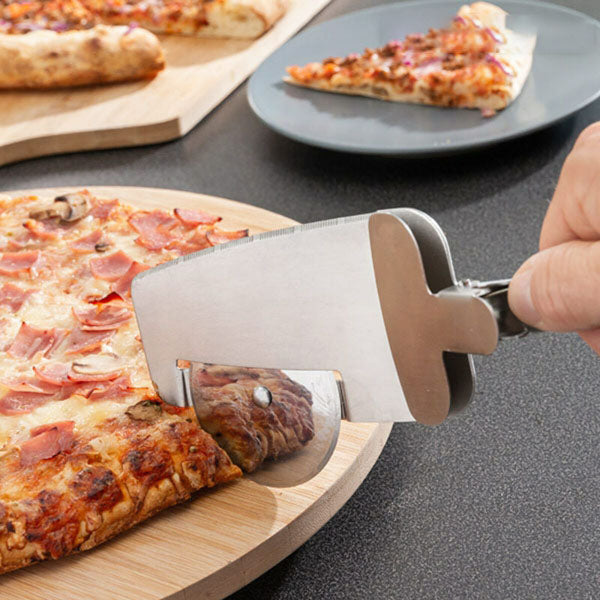 Découpeur À Pizza Design 4-En-1 | Roulette, Scie, Spatule Et Pince – Livraison Offerte | Valuna