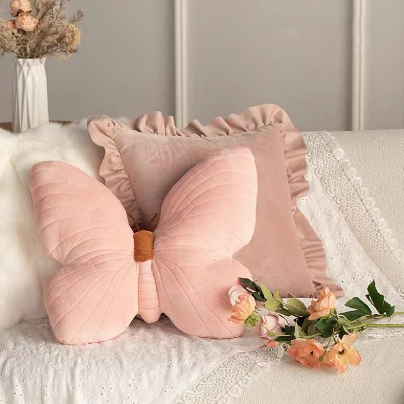 ButterPlush | Coussin En Peluche Papillon – Coussin Décoratif Doux Pour Canapé Et Chambre D’Enfant | Valuna