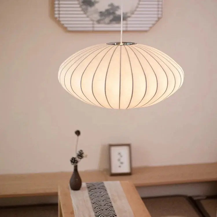 Lampe Pendante en Soie Tsukiyo | Style Japandi | Valuna