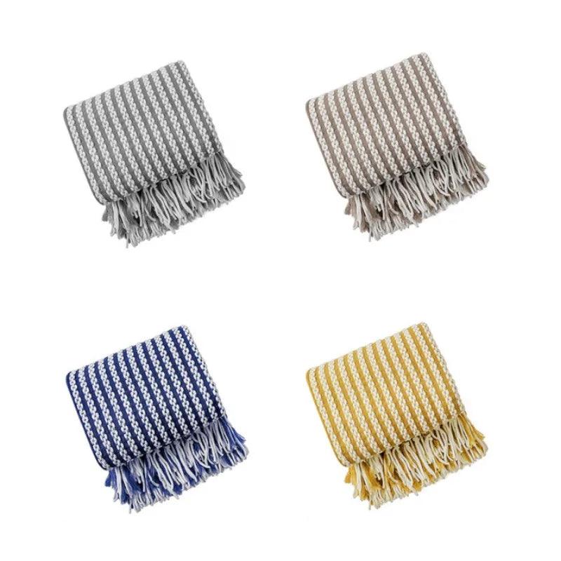 Fluffy Chenille | Couverture Avec Franges Pour Décoration De Canapé | Valuna