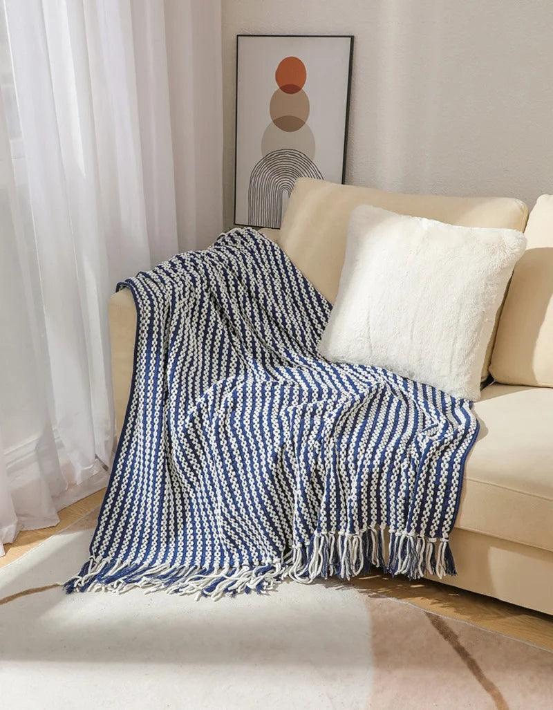 Fluffy Chenille | Couverture Avec Franges Pour Décoration De Canapé | Valuna