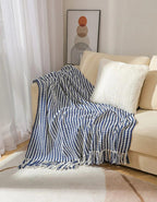 Fluffy Chenille | Couverture Avec Franges Pour Décoration De Canapé | Valuna