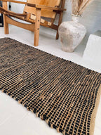 LeatherJute | Tapis en Cuir et Jute – Style Moderne et Confort Élégant | Valuna