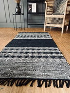 Tapis en Cuir | Motif Noir - 70x140cm | Valuna