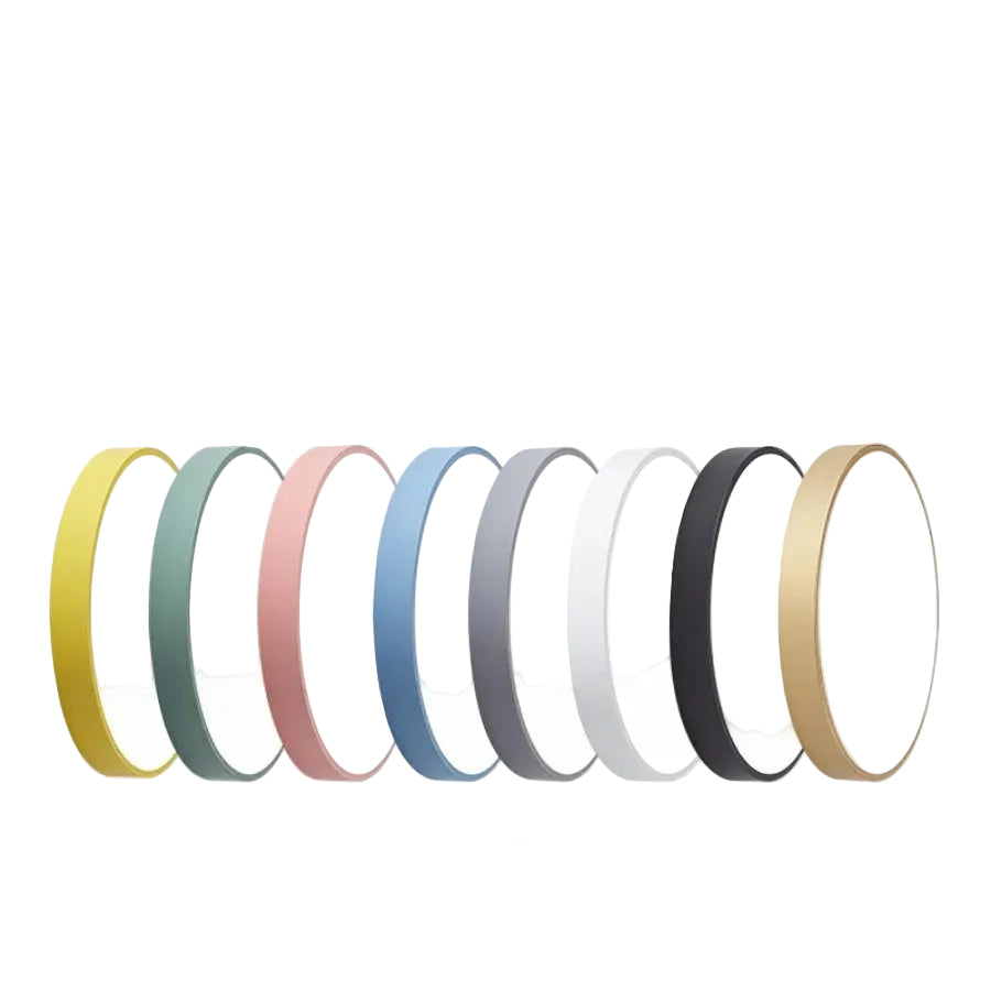 Lampe De Plafond Circulaire LED En Bois Et Métal Style Nordique - Valuna