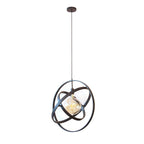 Suspension Galaxy 1‑Lumière Industrielle Noire Ouverte | Design Minimaliste et Audacieux | Valuna