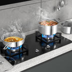 Ensemble de 12 Pièces en Acier Inoxydable 3-Plis | Cuisson Sûre & Chaleur Uniforme | Valuna