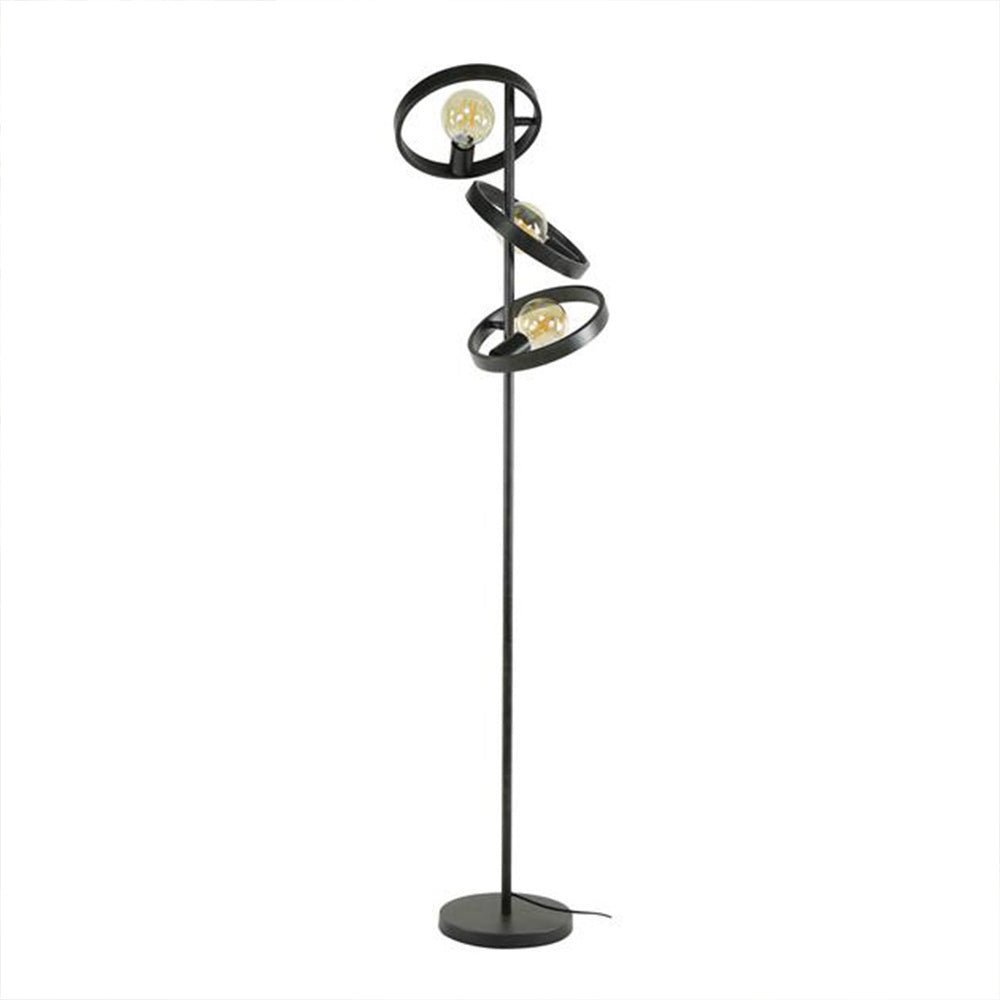 Lampadaire Industriel Otan 3‑Lumières en Métal | Luminaire Charbon Noir pour Intérieurs Audacieux | valuna