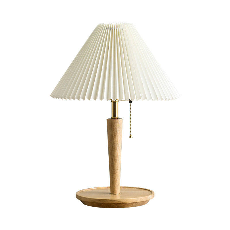 Lampe | de Table Vintage en Bois Plissé | Valuna