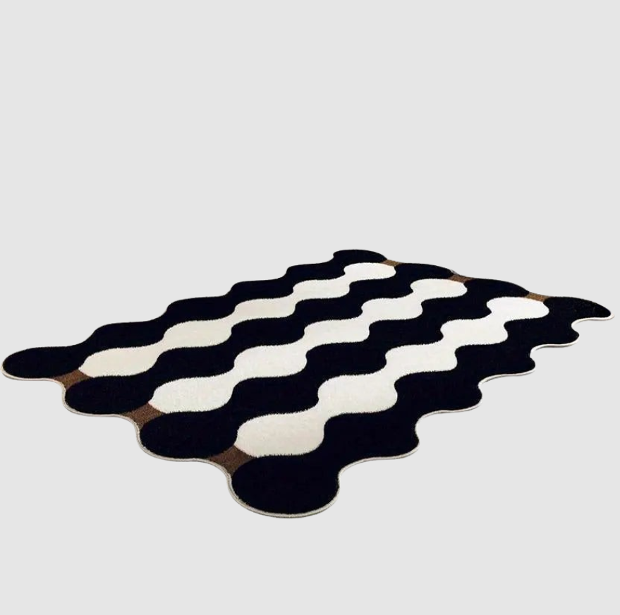 Tapis Ondulé Abstrait | Style Artistique Et Moderne Pour La Maison | Valuna