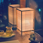 JapSquare | Lampe De Chevet Carrée Japonaise – Ambiance Zen & Éclairage Doux | Valuna