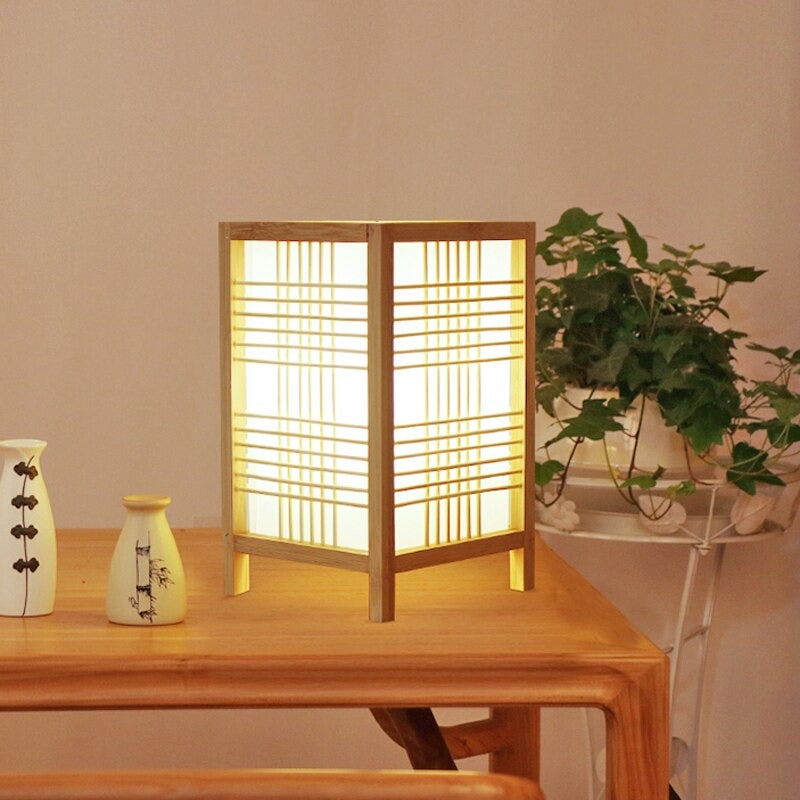 JapSquare | Lampe De Chevet Carrée Japonaise – Ambiance Zen & Éclairage Doux | Valuna