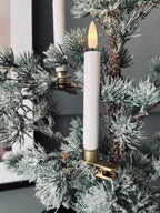 Bougies LED de Noël 10 Pcs | Support en Laiton et Télécommande | Valuna