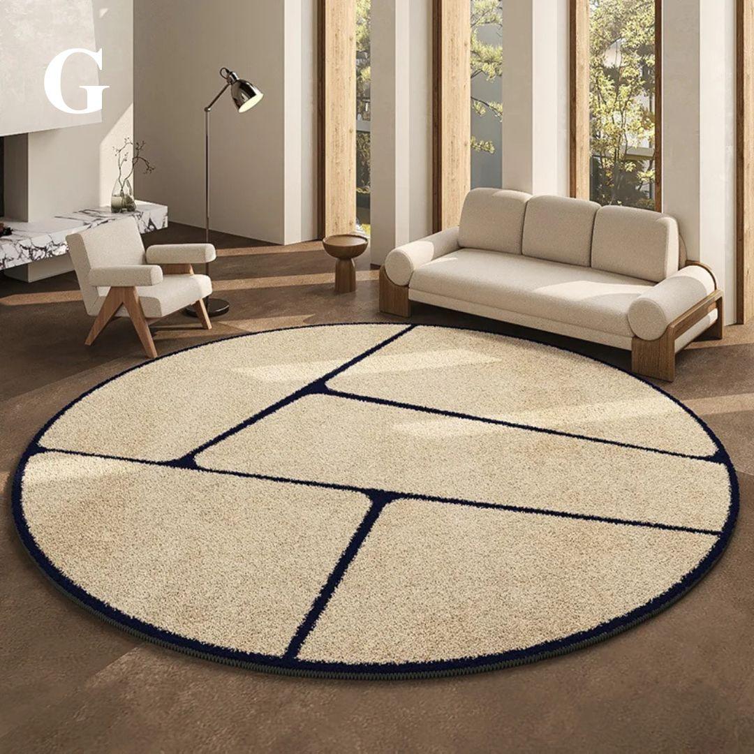 Paris Luxe | Tapis Rond De Style Français Élégant Et Raffiné | Valuna