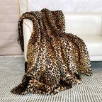 Leopard Luxe | Couverture En Fausse Fourrure Fine Élégante | Valuna