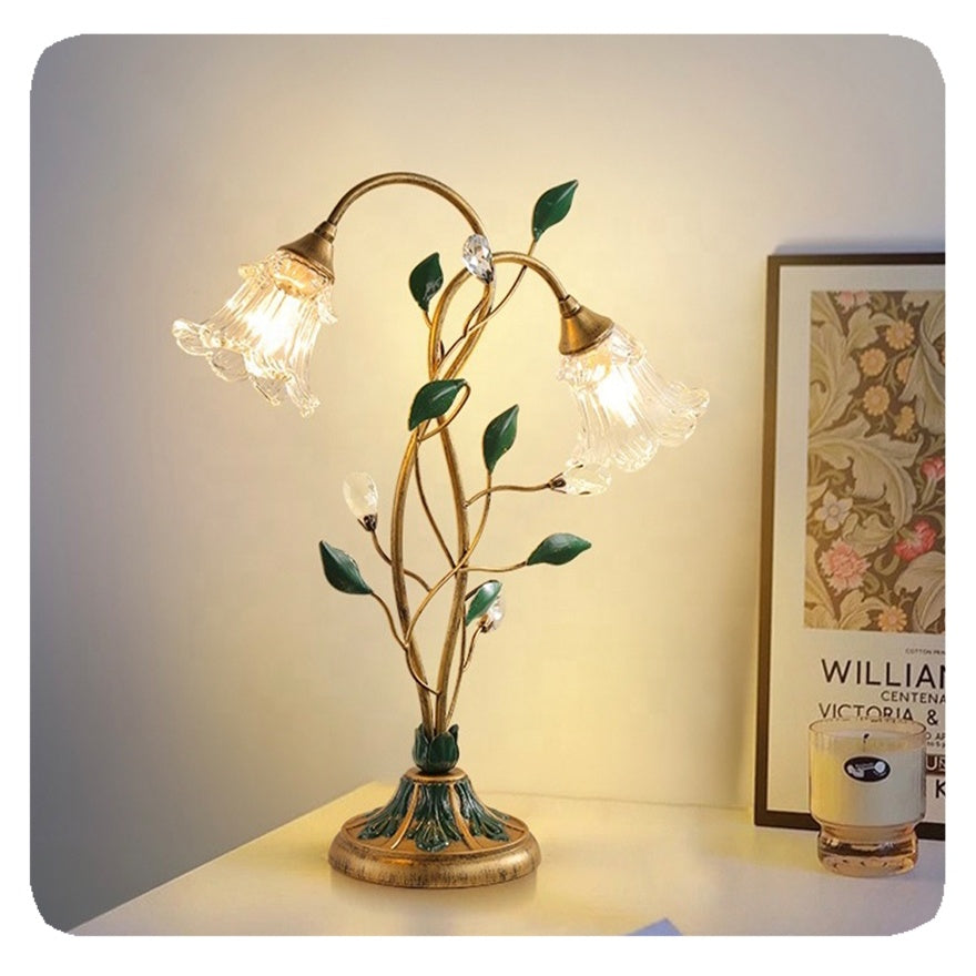 Lampe | De Table Florale À l’Allure Française | Valuna