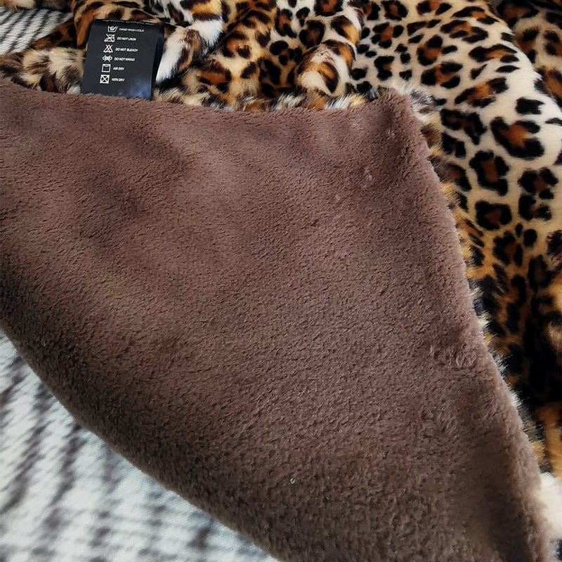 Leopard Luxe | Couverture En Fausse Fourrure Fine Élégante | Valuna