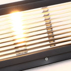 Lampe De Poteau Extérieur Carrée En Verre Strié Et Aluminium - Valuna