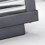 Lampe De Poteau Extérieur Carrée En Verre Strié Et Aluminium - Valuna