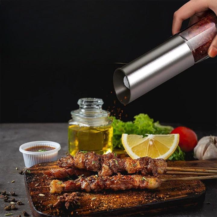 SpiceMill Pro | Moulin À Sel Et À Poivre Électrique Automatique Avec Led & Réglage De Mouture | Valuna