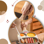 Poêle Divisée 3-en-1 | Saisir, Griller et Sauter en Même Temps | Valuna