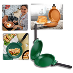 Poêle Réversible Anti‑adhésive | Cuisinez d’un Côté Comme de l’Autre | Valuna