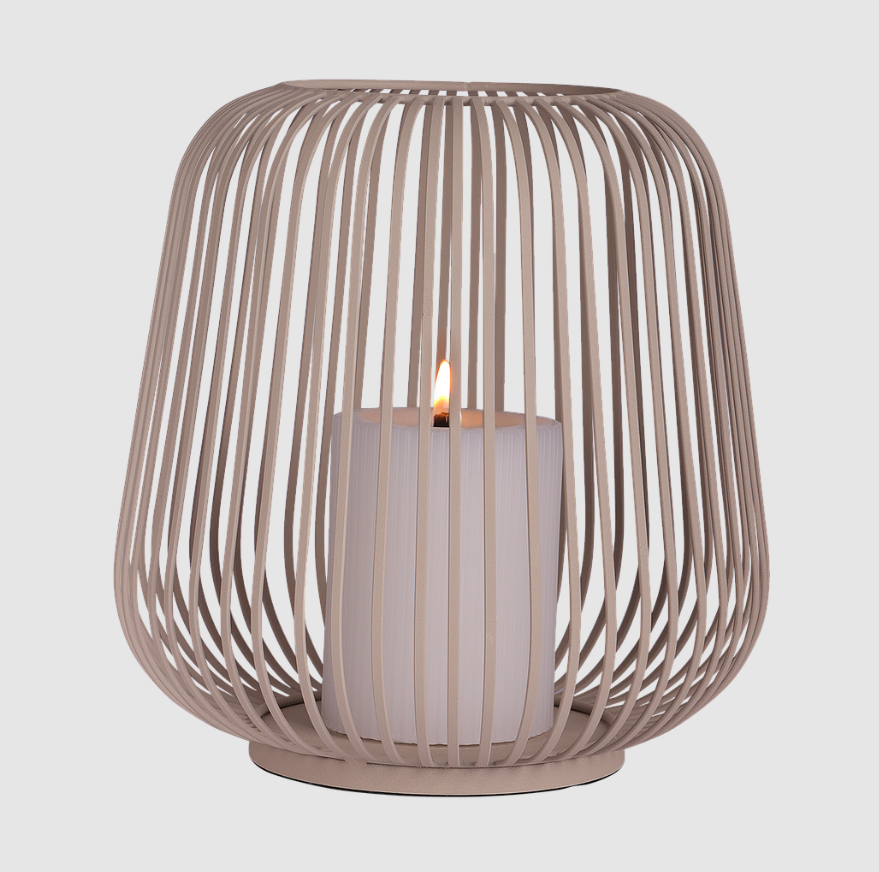 Bougeoir Votive Beige Doux | Éclat Minimaliste Chaleureux | Valuna