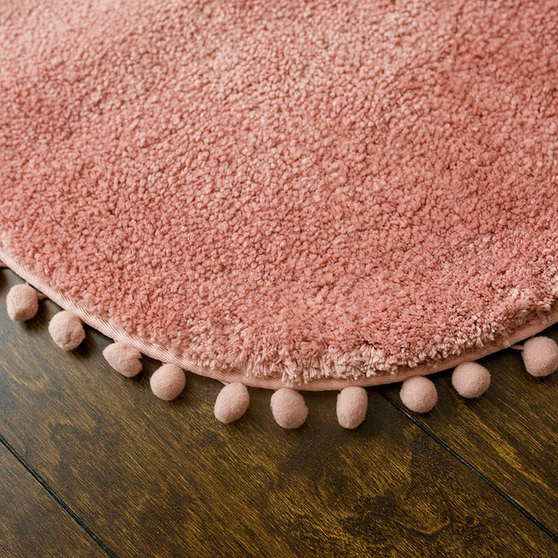 PomPomOval | Tapis Ovale Antidérapant – Style Ludique & Confortable | Valuna
