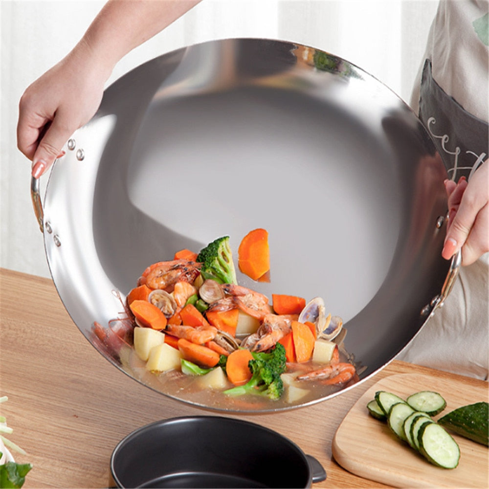 Wellington | Wok En Acier Inoxydable Disponible En 4 Tailles Pour Tous Types De Cuisson | Valuna