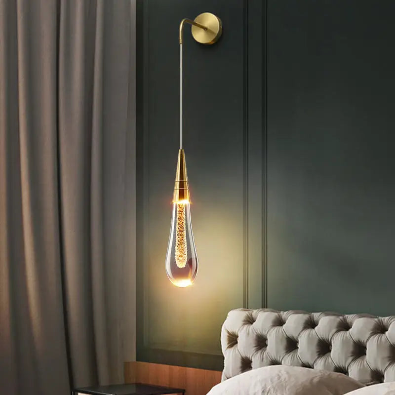 DropElegance | Lampe Suspension En Verre En Forme De Goutte – Élégance Pour Intérieur & Bureau | Valuna