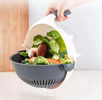 FlexiCut Coupe‑Légumes et Fruits 9-en‑1 | Mandoline Multifonction avec Panier Rotatif | Valuna