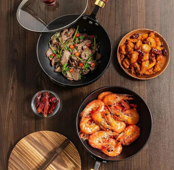 Poêle En Fonte Forgée Avec Poignée - Valuna