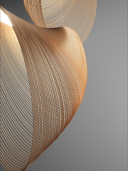 BirchGlow | Suspension Moderne En Bois De Bouleau | Valuna