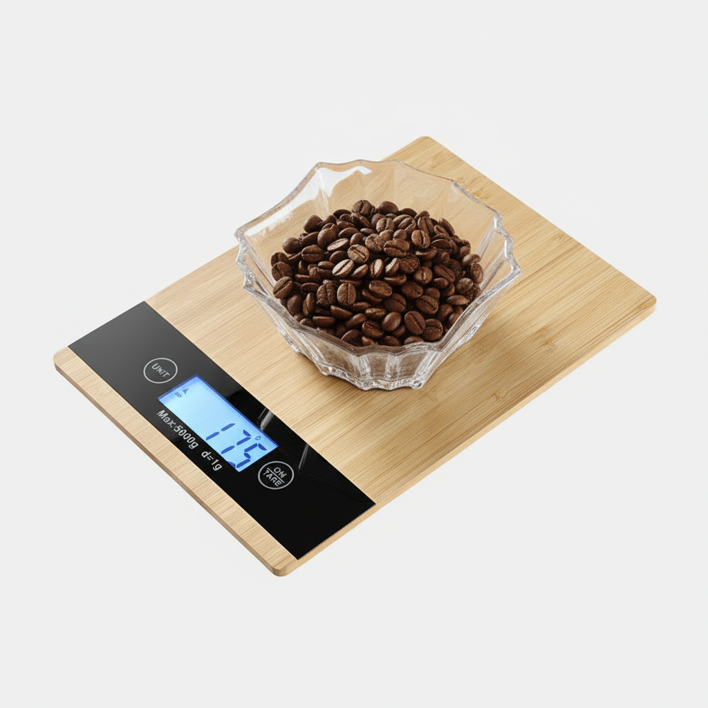 BambooScale | Balance De Cuisine Électronique En Bois De Bambou Avec Écran Lcd – Livraison Offerte | Valuna