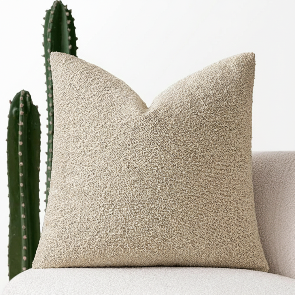 Tulum Bouclé | Housse De Coussin Décorative Élégante | Valuna