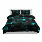 Raster Néon | Ensemble De Housse De Couette 3D Moderne Et Léger | Valuna