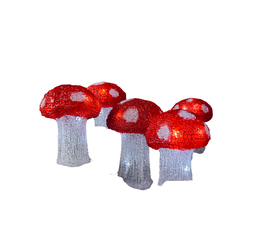 MushroomSet5 | Ensemble de 5 Lampes Champignon – Éclairage Intérieur et Extérieur | Valuna