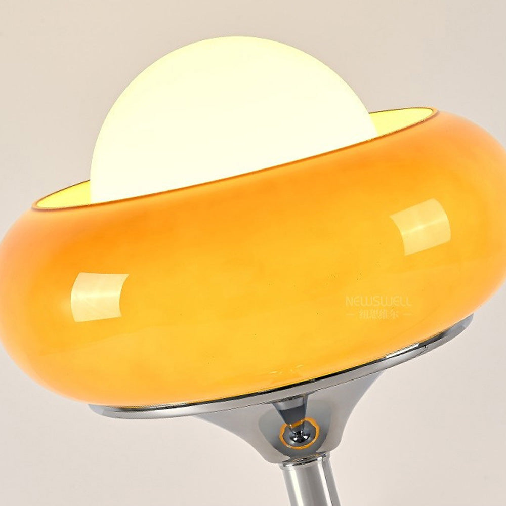 Lampe | de Table Vintage Bauhaus en Verre Jaune | Valuna