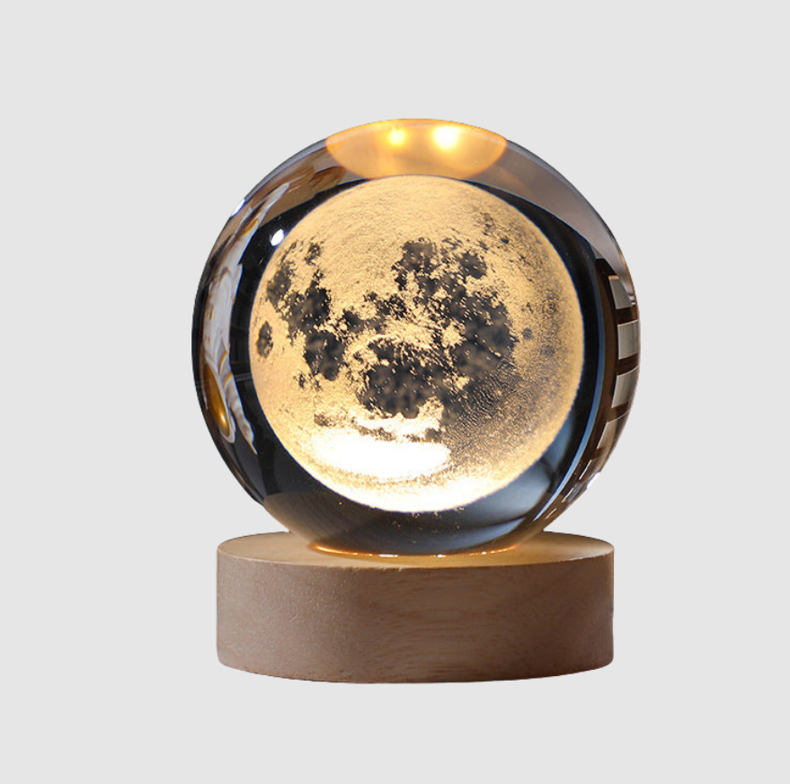 SternenGlanz | Lampe De Nuit En Cristal 3D – Éclat Élégant Et Ambiance Romantique | Valuna